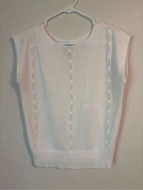 Vintage Barry & Me White Knit Top | Women’s Small